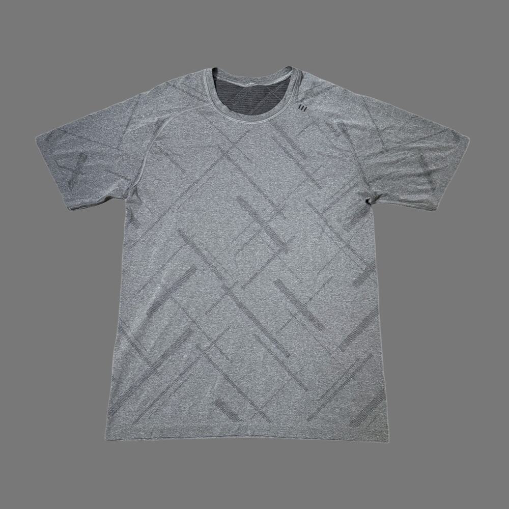 Lululemon Mens Geometric Active Tee Gray M